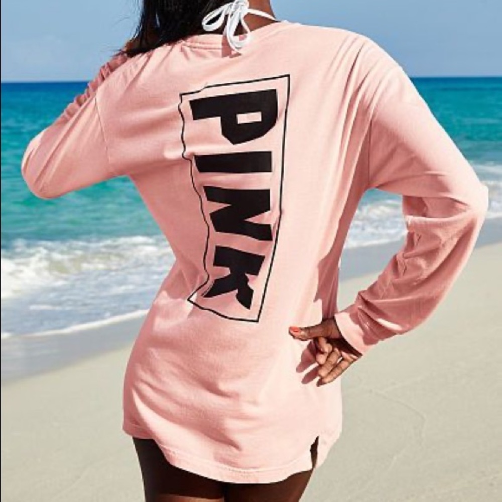 VS PINK Long-Sleeve Logo Tee - Picture 2 of 10
